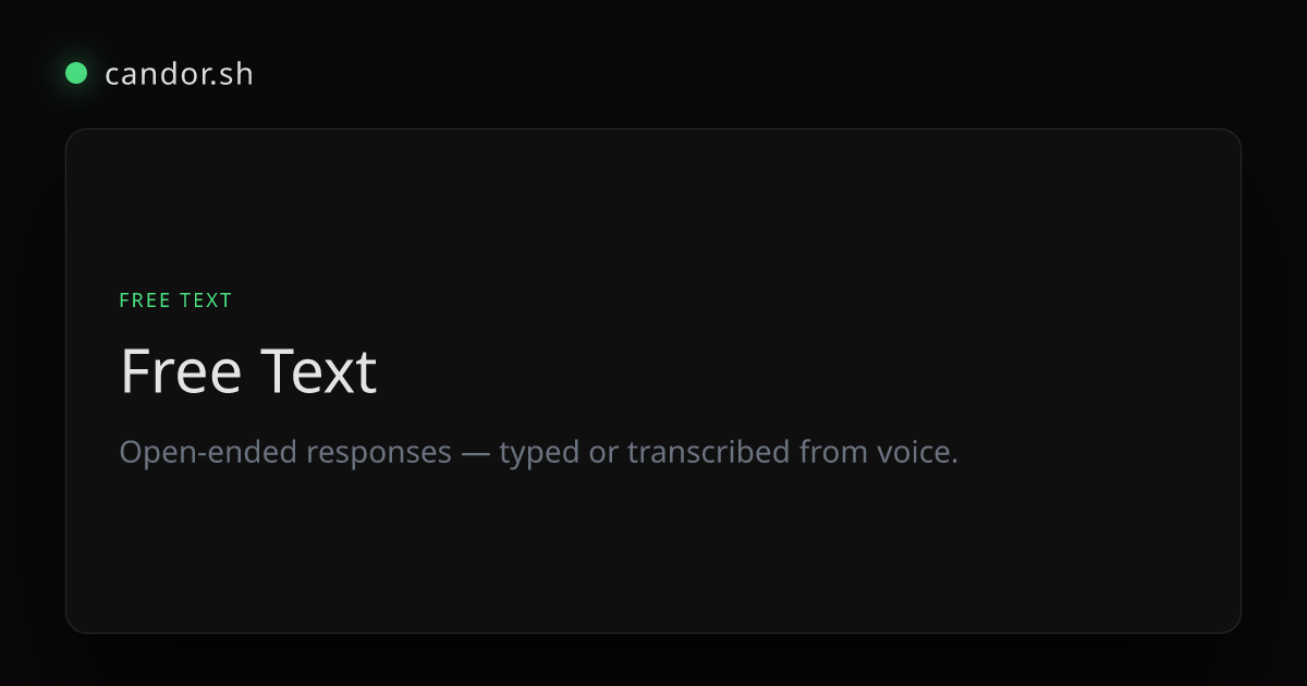 Free Text | Candor